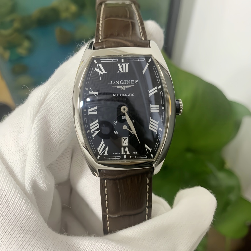 特惠9.8新 浪琴典藏系列钢皮自动机械表酒桶型男表L2.642.4.51.4