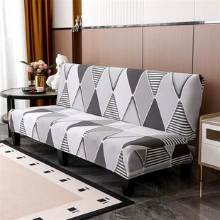 正品2025四季人通用折叠能沙发万床无扶手沙发套全包盖布三直排梳