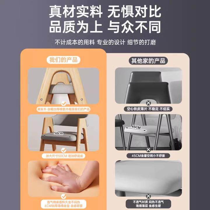 实木椅子家用舒服靠背椅餐椅久坐舒适不累腰简约现公室座椅子