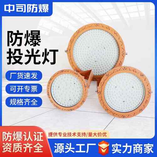 中司防爆投光灯LED灯加油站罩棚灯户外隔爆型投泛光灯仓库安全
