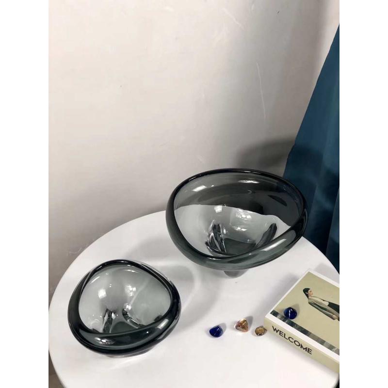 样板间装饰水果盘玄关创意蓝色果盘售楼处饰品盒艺术品工艺品设计