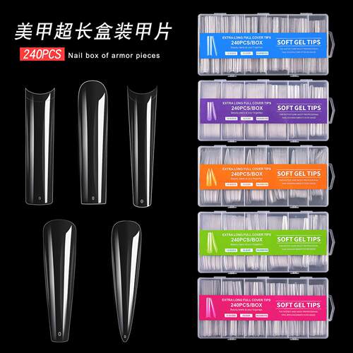 XXL Extra Long Square False Nail Tips Acrylic Fake Nails Art