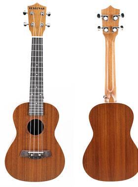 23寸沙比利小吉他白色包边封闭旋钮尤克里里