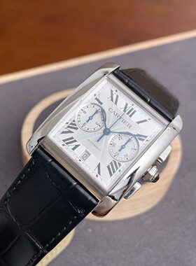 盒证98新44mm卡地亚坦克大号W5330007计时日历自动机械男腕表正品