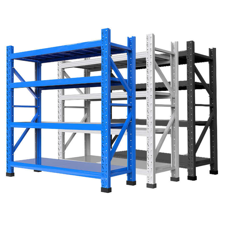 新款货架仓库多层仓储货架置物架轻型中型家用快递储物铁架子批发