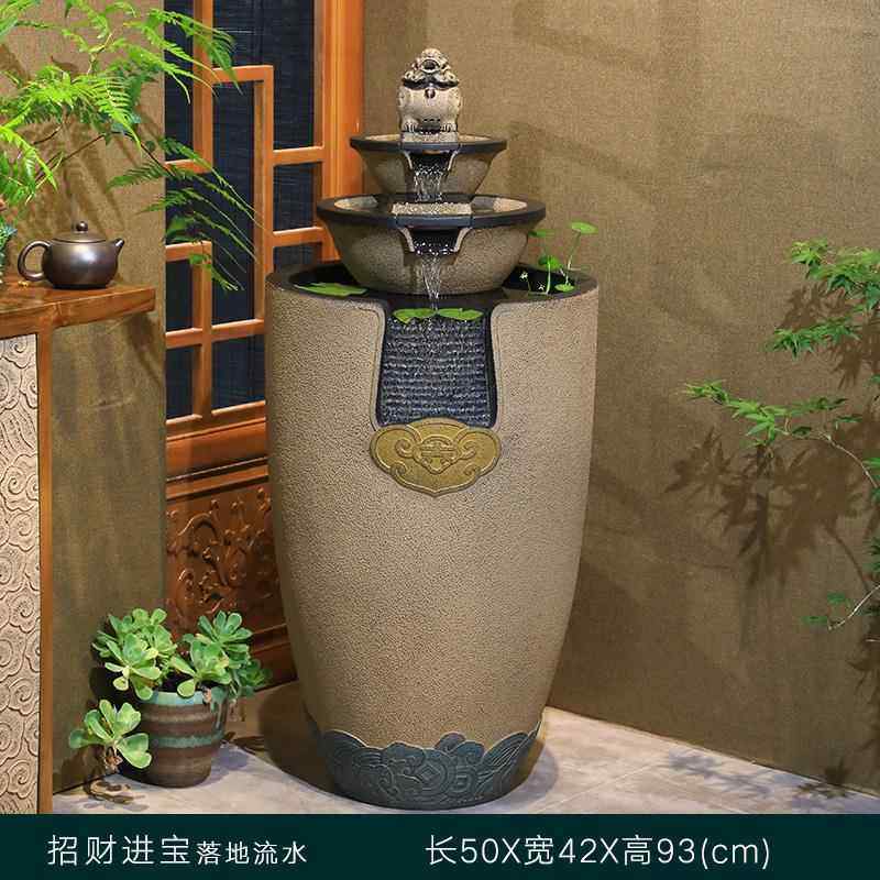 正品汉韵堂中式水摆件阳台循环喷泉落地客厅玄招财乔水迁关新流居