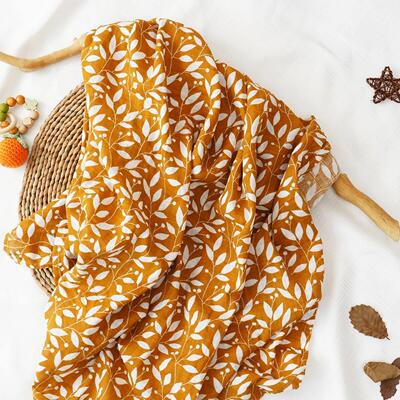 1PCS Baby Muslin Swaddle 120*110cm 100% Cotton Soft Baby Bla