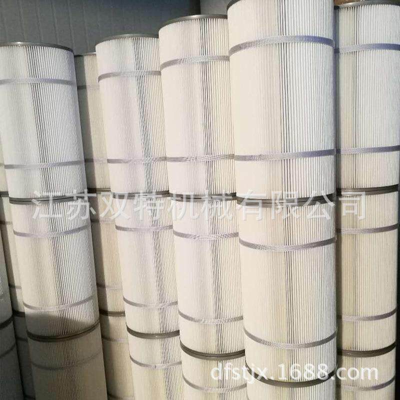 抛丸机配件滤筒 环保除尘器滤筒 折纸环保滤芯 无外网抛丸机滤筒图片