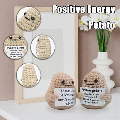 Gift Positive Energy Potato Hug Pocket Mini Handmade Plush W