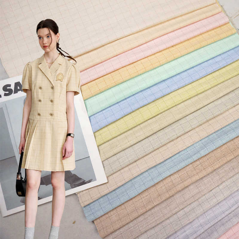 新春夏薄款西装裙格纹面料 TR人棉弹力衬衫格子布 连衣裙时装布料,纺织面料/辅料/配套,服装花边,淘宝优惠券,粉丝福利购,淘宝优惠卷