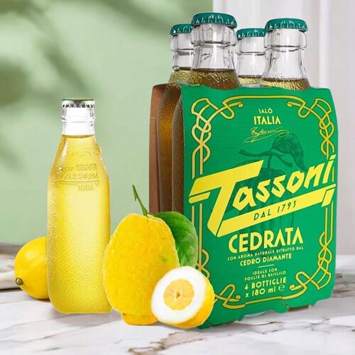 Tassoni Cedrata塔索尼香橼风味苏打水180ml*6瓶 柠檬苏打水饮料