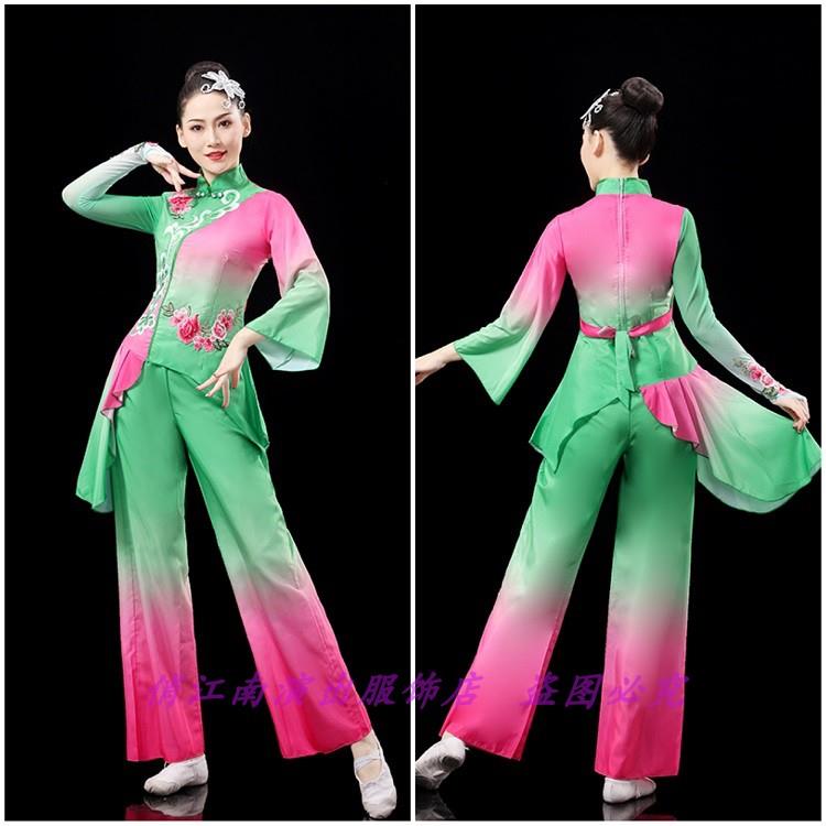 新款胶州秧歌表演服红色喜庆中老年广场舞比赛服装民间舞腰鼓队打
