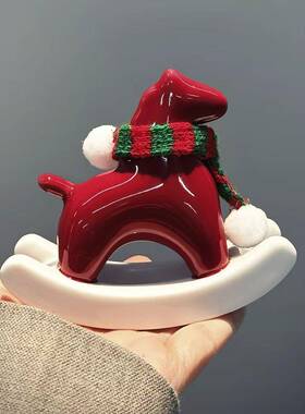 红色小马摆件摇摇马客厅玄关新年装饰品氛围布置马年吉祥物小礼物
