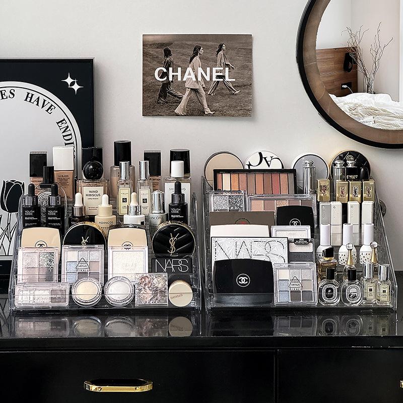 阶梯式化妆品书桌收纳置物架