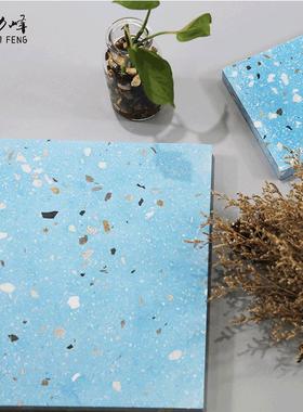 无机水磨石板现代彩色水磨石材料地砖学校商场大颗粒水磨石砖