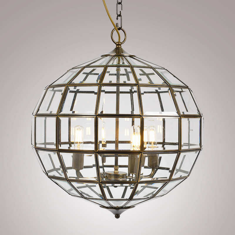 美式全铜玻璃装饰灯笼家居摩洛哥工艺品复古创意欧式圆球吊灯,家装灯饰光源,客厅吊灯,淘宝优惠券,粉丝福利购,淘宝优惠卷