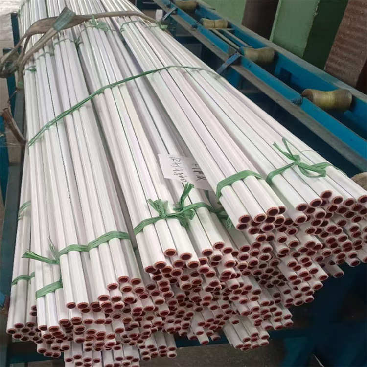 空调PVC包塑紫铜管Tp2制冷紫铜盘管紫铜直管6mm-54mm覆塑铜管