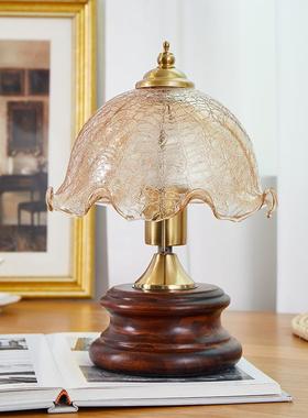 正品M法式花客朵台灯uran复琉古璃卧室床头灯厅北欧装饰乡村小台