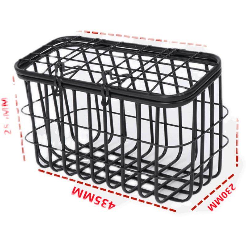 折叠自行车后车筐菜篮学生山地车后置车篮后衣架货架不锈钢车篓子