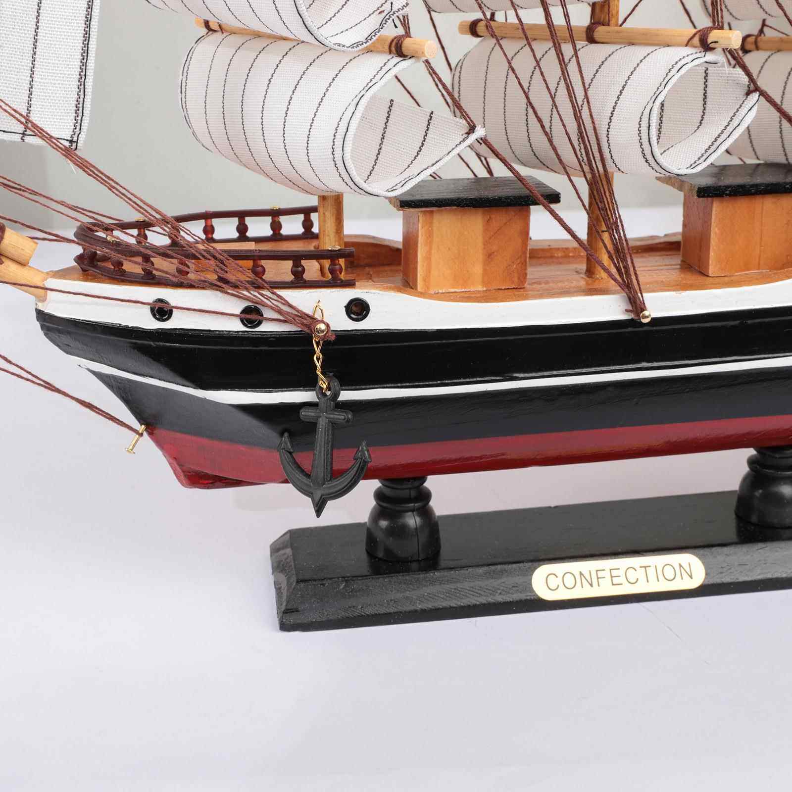 大型帆工艺品摆件海洋船风格一帆风顺摆件质模型家TJY居饰装木工