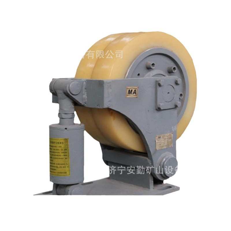 聚氨酯缓冲导向轮 双轮罐笼提升配件弹簧可调 矿山设备滚轮罐耳