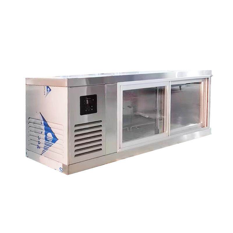 冰力鲜玻璃移门冷藏工作台水吧台卧式冰柜奶茶店冰柜商用冷冻柜