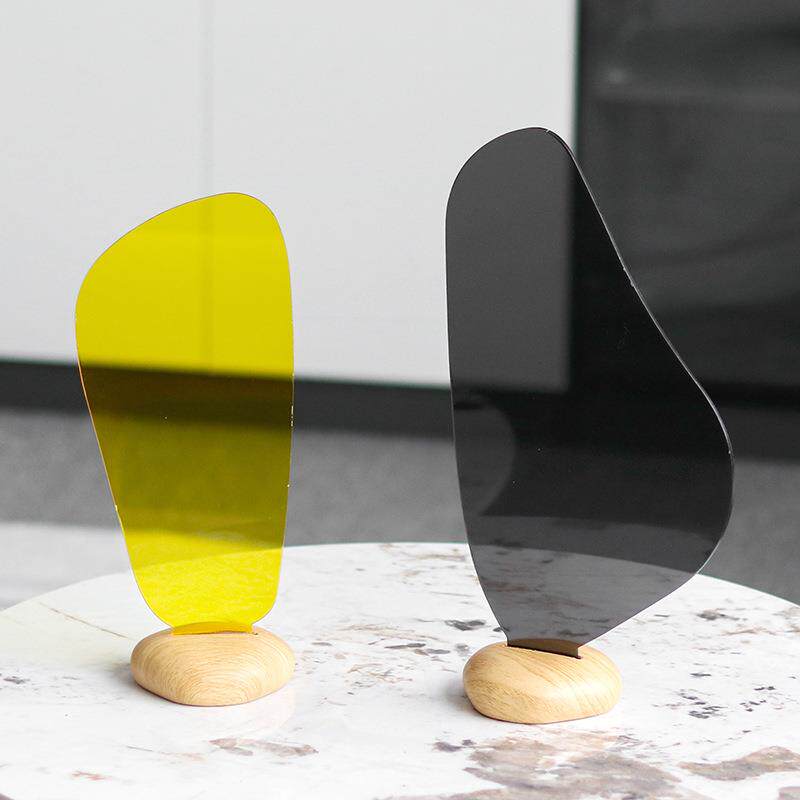 现代轻奢玄关抽象艺帆船摆装CHA件术样板房客厅视柜办公室饰工电