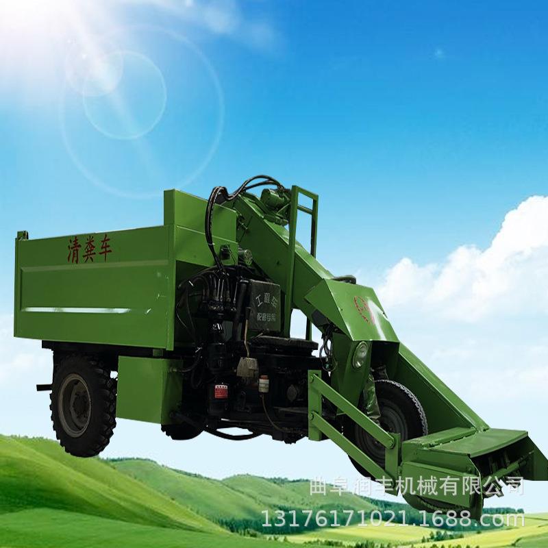 维修保养农场清粪车 四轮车带动柴油铲粪车 自动定时农场清粪车