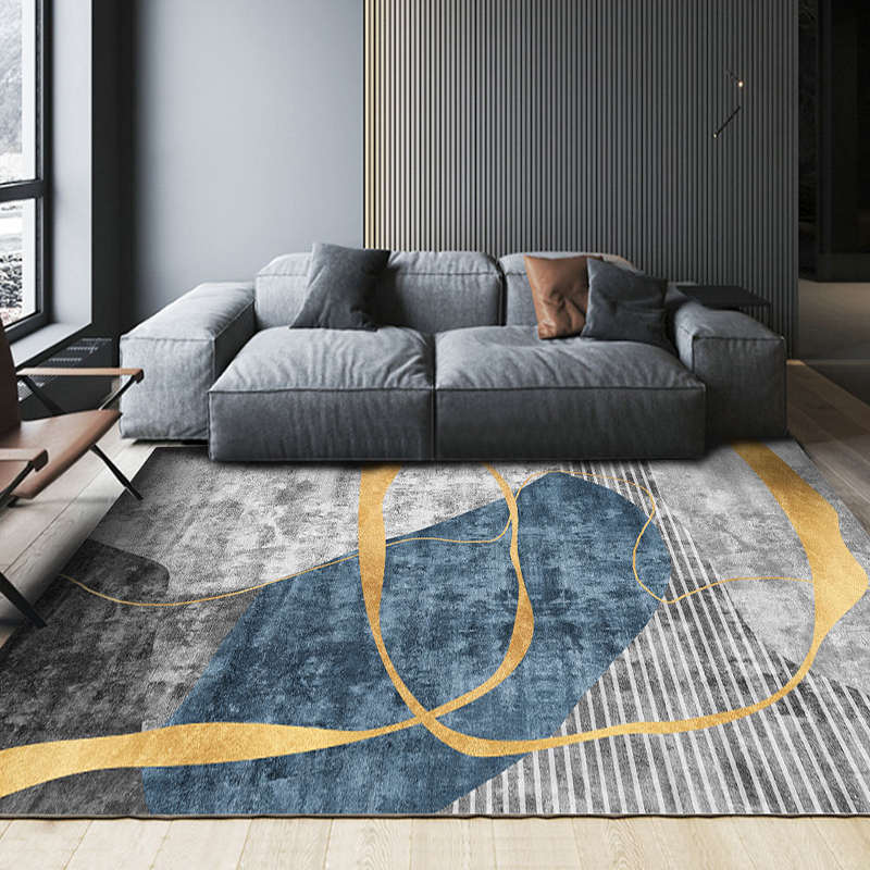 客厅地毯现代简约轻奢高级北欧风家用卧室床边地毯茶几毯免洗可擦