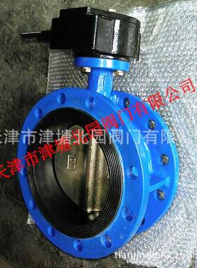 手动法兰蝶阀D41X-10/16Q涡轮法兰式蝶阀球墨软密封法兰衬胶蝶阀