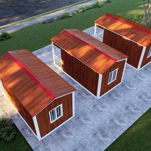 顶集装尖箱房轻钢-集装箱活动房移动房彩板集装房房屋钢垃圾分类