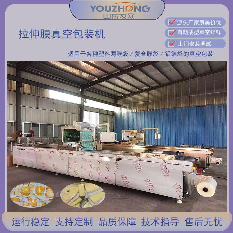 多功能连续式封口机烤鸭热封成型食品机械拉伸膜真空充气包装机