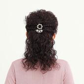 高档假毛发长发妈妈款 中长女卷发羊卷中发老年假自然头套半扎全真