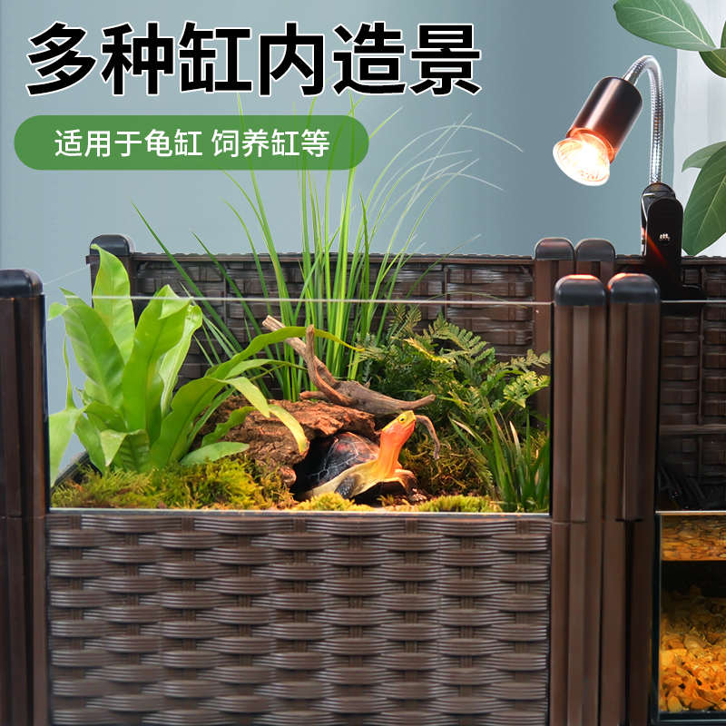 乌龟躲避屋养黄缘树脂仿树洞躲避树洞穴晒台爬宠造景装饰用品鱼缸