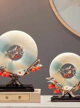 新款直销柿子摆件客厅电视柜酒柜玄关办公室装饰品乔迁礼物新中式