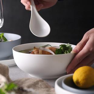 欧式 批发哑光陶瓷碗 简约大碗汤碗小面碗米饭碗家用吃饭大号6寸沙