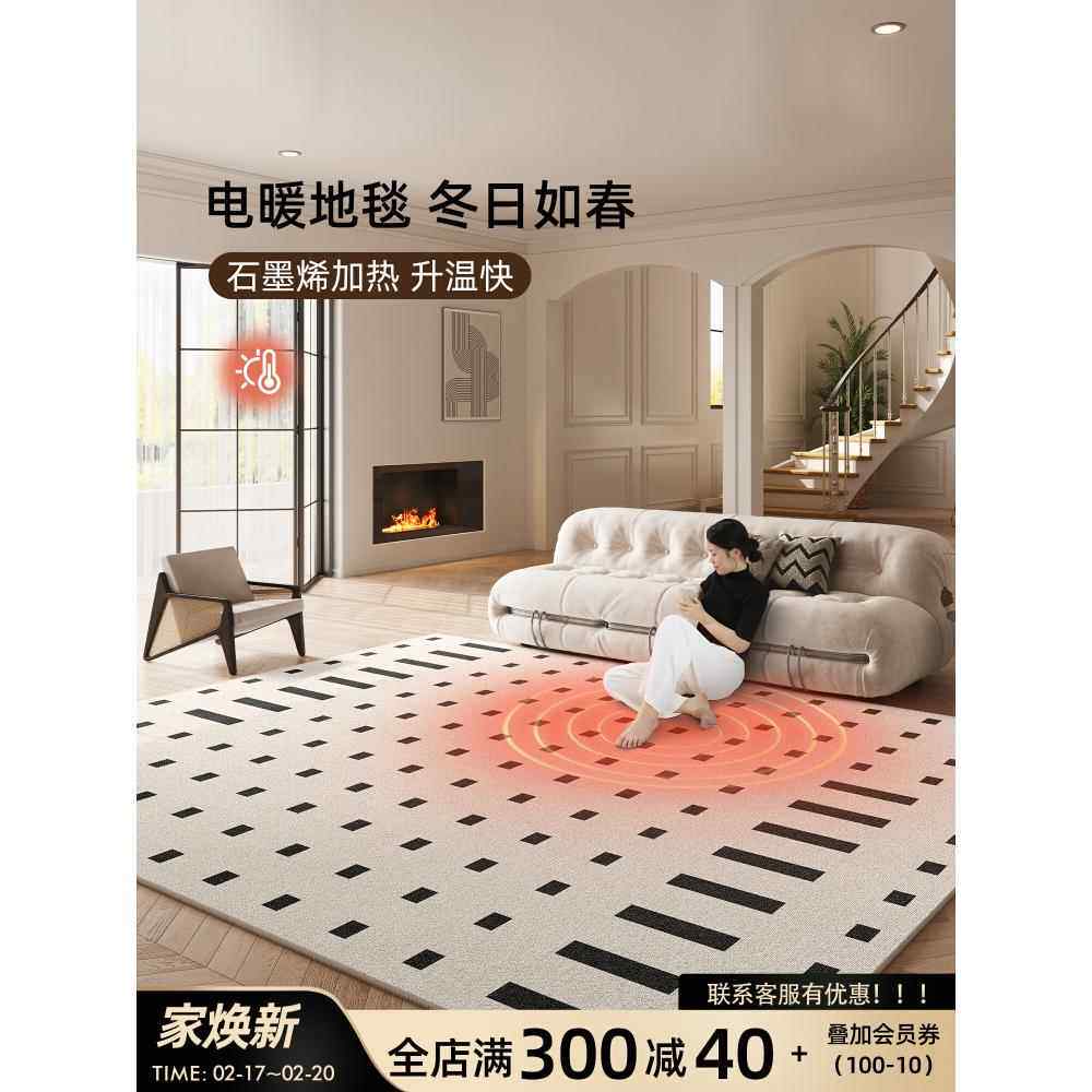 地毯客厅石墨烯可拆卸加热电暖垫2025新款冬天家用发热加厚大地垫