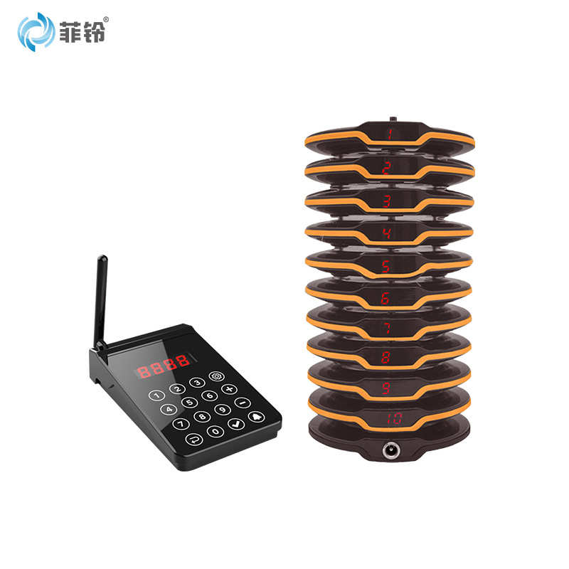 优选无线取餐器 圆形1拖10 咖啡厅震动飞盘取餐呼叫器 排队叫号器