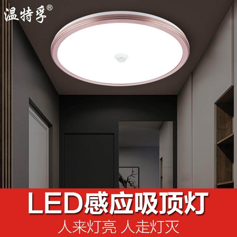 温特孚led感应灯楼道吸顶灯智能红外人体感应灯楼梯间过道车库灯