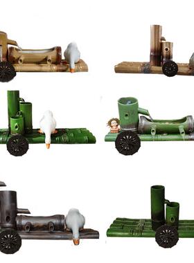 陶瓷鱼缸流水器风水轮流水摆件diy配件水缸造景循环流水过滤养鱼