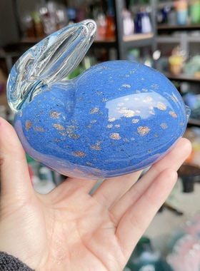 宝蓝色洒金兔子