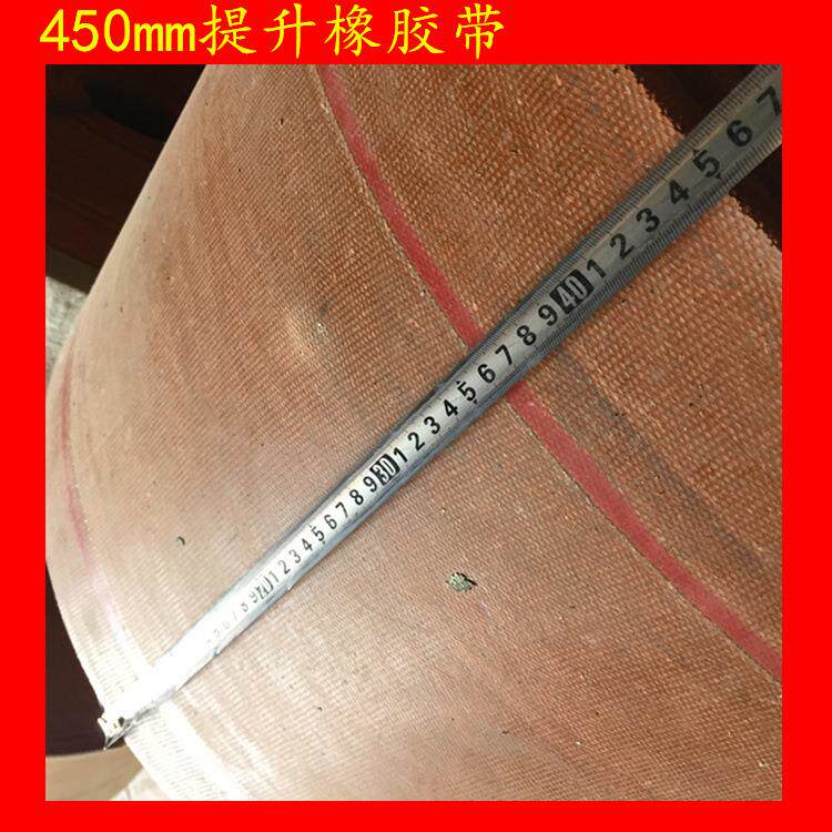 尼龙帆布带橡胶帆线450*10提升机传送用黄色耐磨畚斗输送带