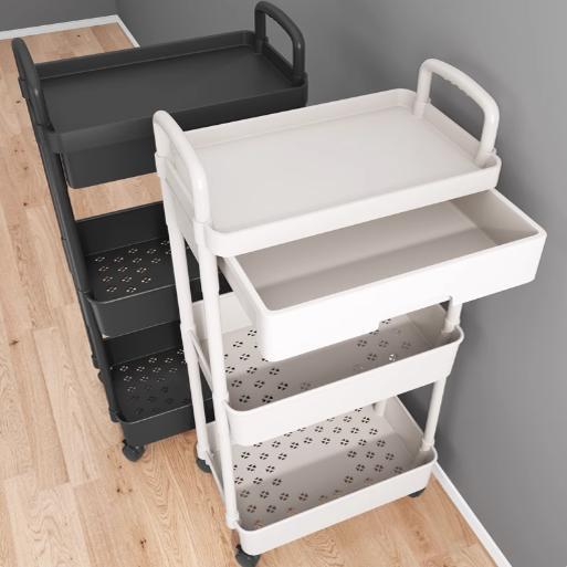 抽屉式小推车置物架落地移动浴室卫生间卧室零食玩具收纳柜书架子