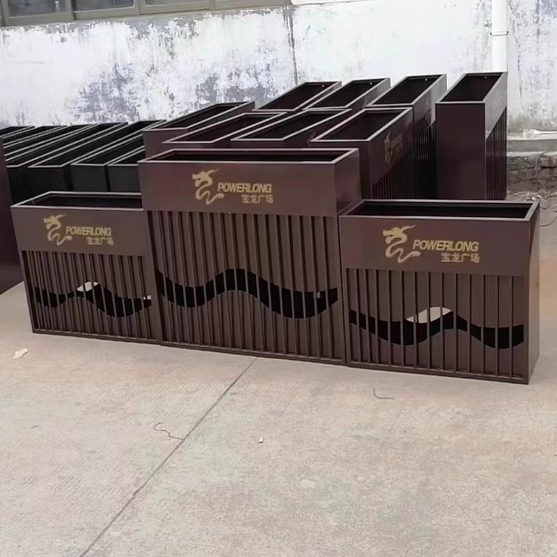 户外花箱外摆商业街售楼部广场隔断长方形花盆花架子园艺花坛花槽