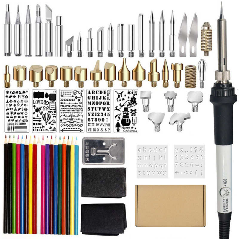 大功率调温电烙铁71件套 雕刻烙画维修工具 内热式电烙铁套装
