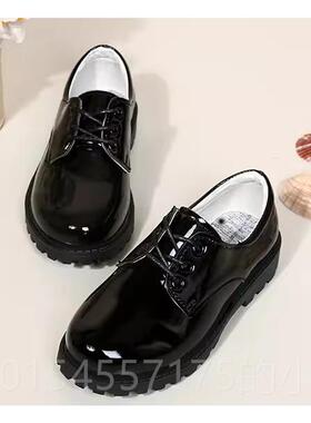正品男女童黑色皮鞋春秋出时尚英西装礼服鞋儿童学生伦合唱表款演