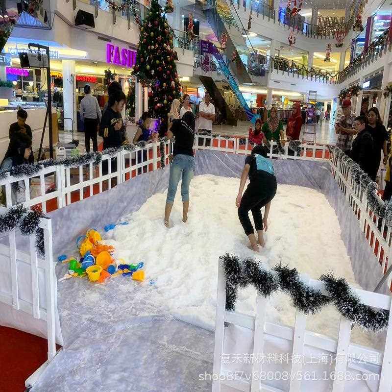 人造雪粉史莱姆雪拉面泥外网水变雪不掉渣道具千丝泥雪粉