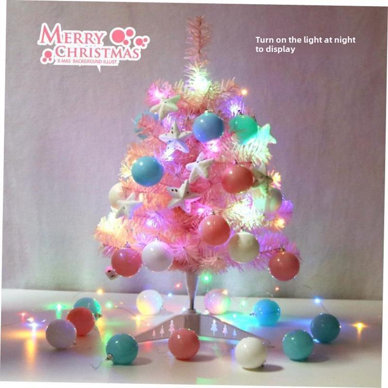 30cm pink Christmas tree tabletop decoration 圣诞树摆件