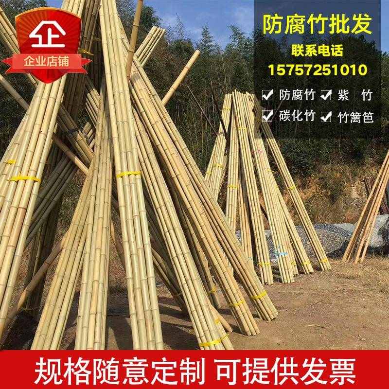 装修装饰竹竿 防腐竹子隔断吊顶 搭架毛竹杆旗杆碳化竹围栏篱笆墙