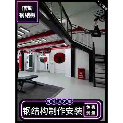 上海搭建钢结构阁楼室内加二层阁楼平台搭建隔层楼梯大型仓库阁楼